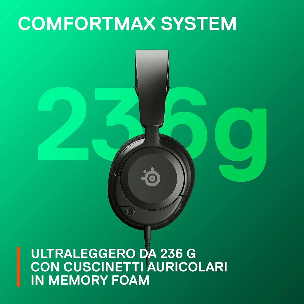 SteelSeries Arctis Nova 1X Cuffie da gaming multisistema Driver Hi-Fi Audio spaziale 360° Memory foam Ultra leggere Xbox PS5 PS4 PC Switch