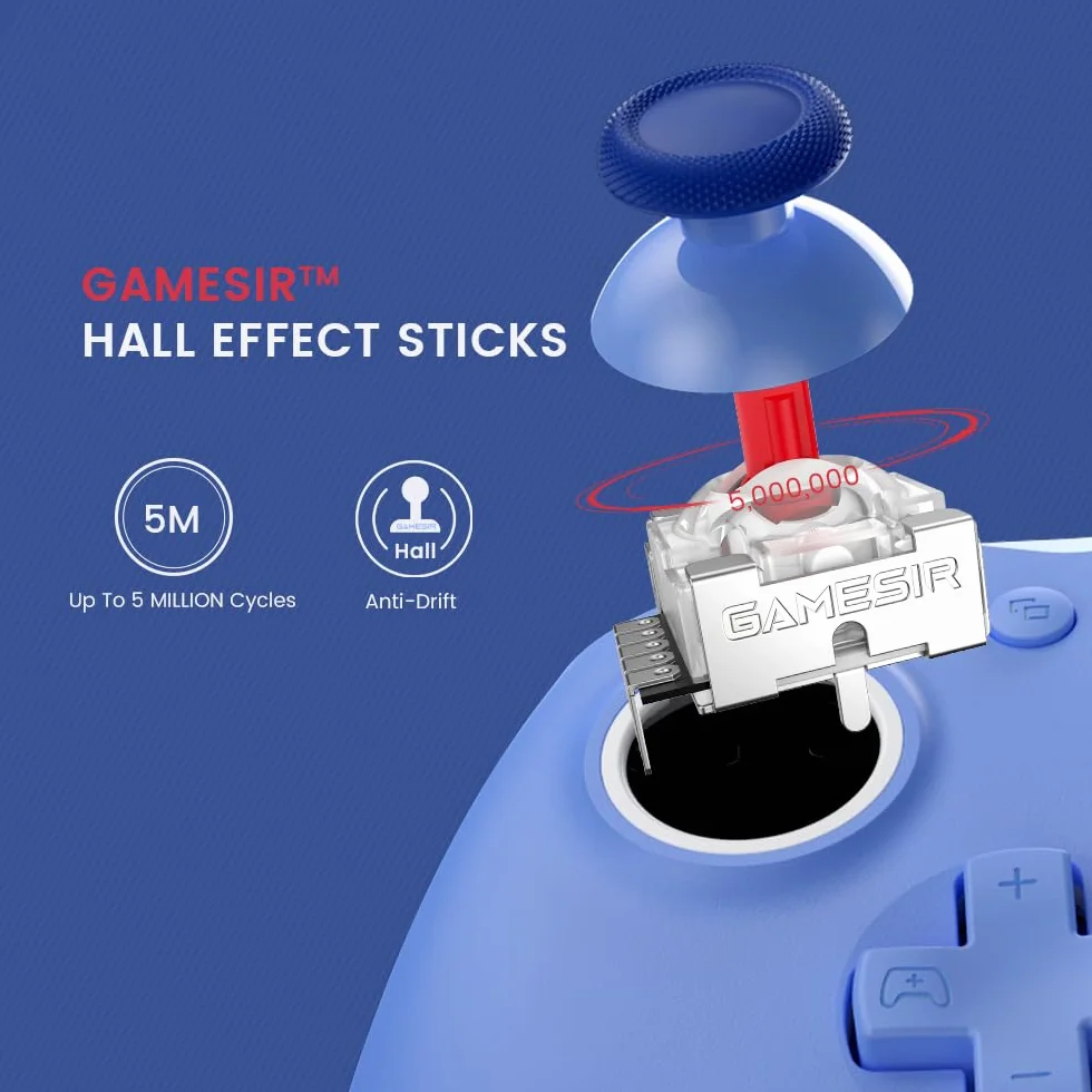 GameSir G7 SE Wired Controller for Xbox Series X|S, Xbox One, Windows 10/11, Hall Effect Joystick, 3.5mm Audio Jack, Blue