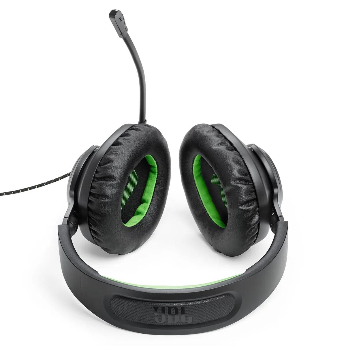 JBL Quantum 100X Cuffie Gaming Over-Ear con Microfono Boom Rimovibile per Xbox, Nero e Verde
