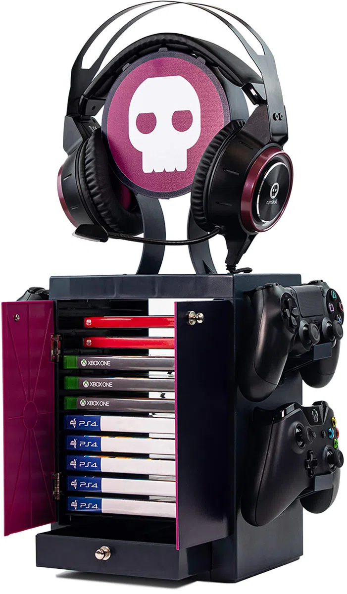 Numskull Official Gaming Locker, Controller Holder, Headset Stand for PS5, Xbox Series X S, Nintendo Switch - Official Merchandise