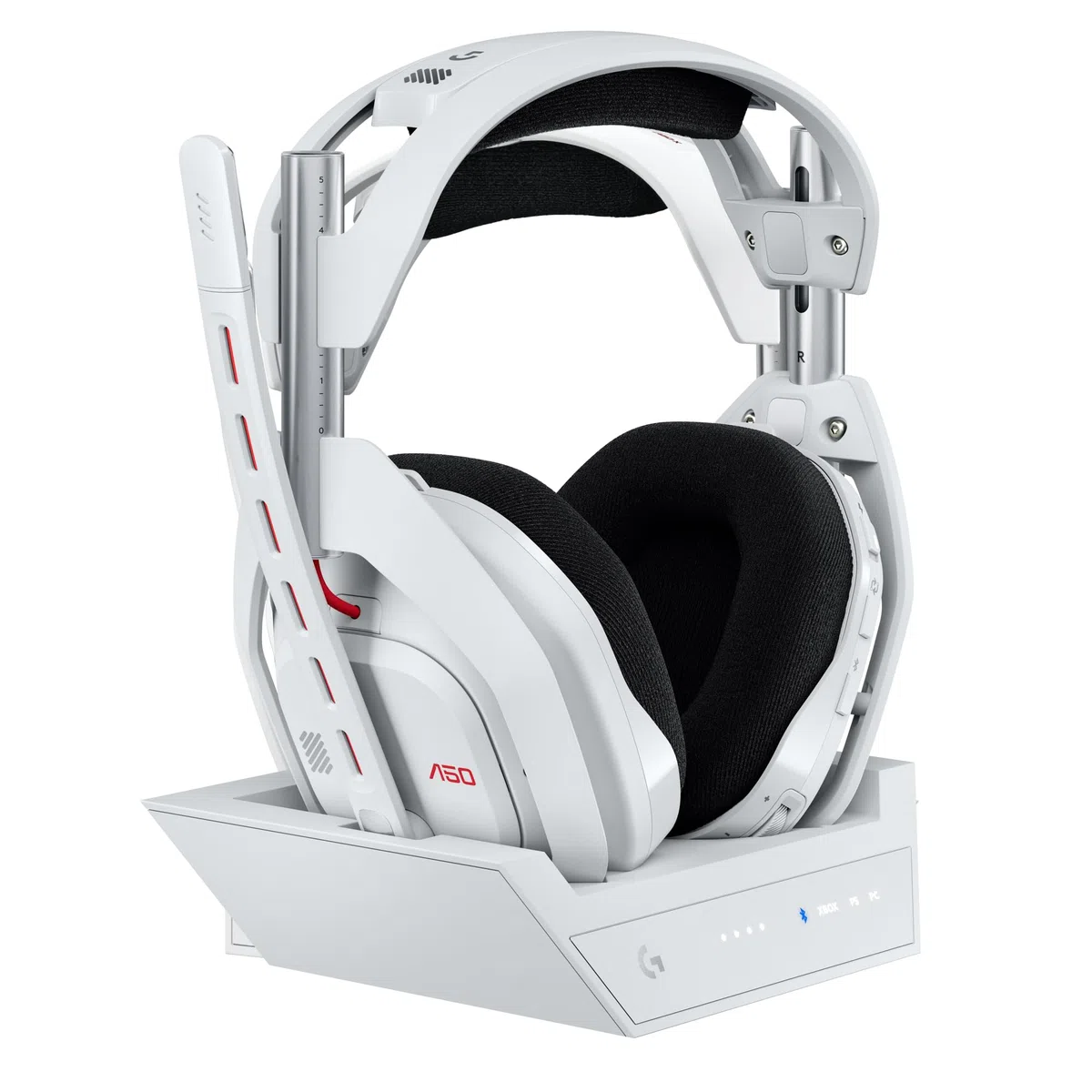 Logitech G Astro A50 X Wireless Gaming Headset with Microphone, PRO-G GRAPHENE, LIGHTSPEED, PLAYSYNC, Bluetooth, HDMI 2.1 Pass-Thru for Xbox Series X|S, PS5, PC, Nintendo Switch, White