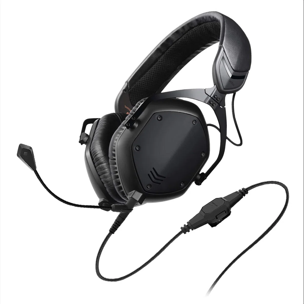 V-Moda Microfono BoomPro | Per il Gaming e la Comunicazione | Cablato - Presa da 3,5 mm | Braccetto Flessibile | Controller Clip-on con Tasto Mute e Rotella Volume | Nero