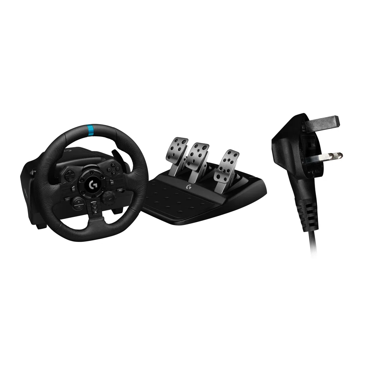 Logitech G G923 Volante da Corsa e Pedali per PS5, PS4 e PC, UK Inglese Spina di Alimentazione (Tipo G) - Nero