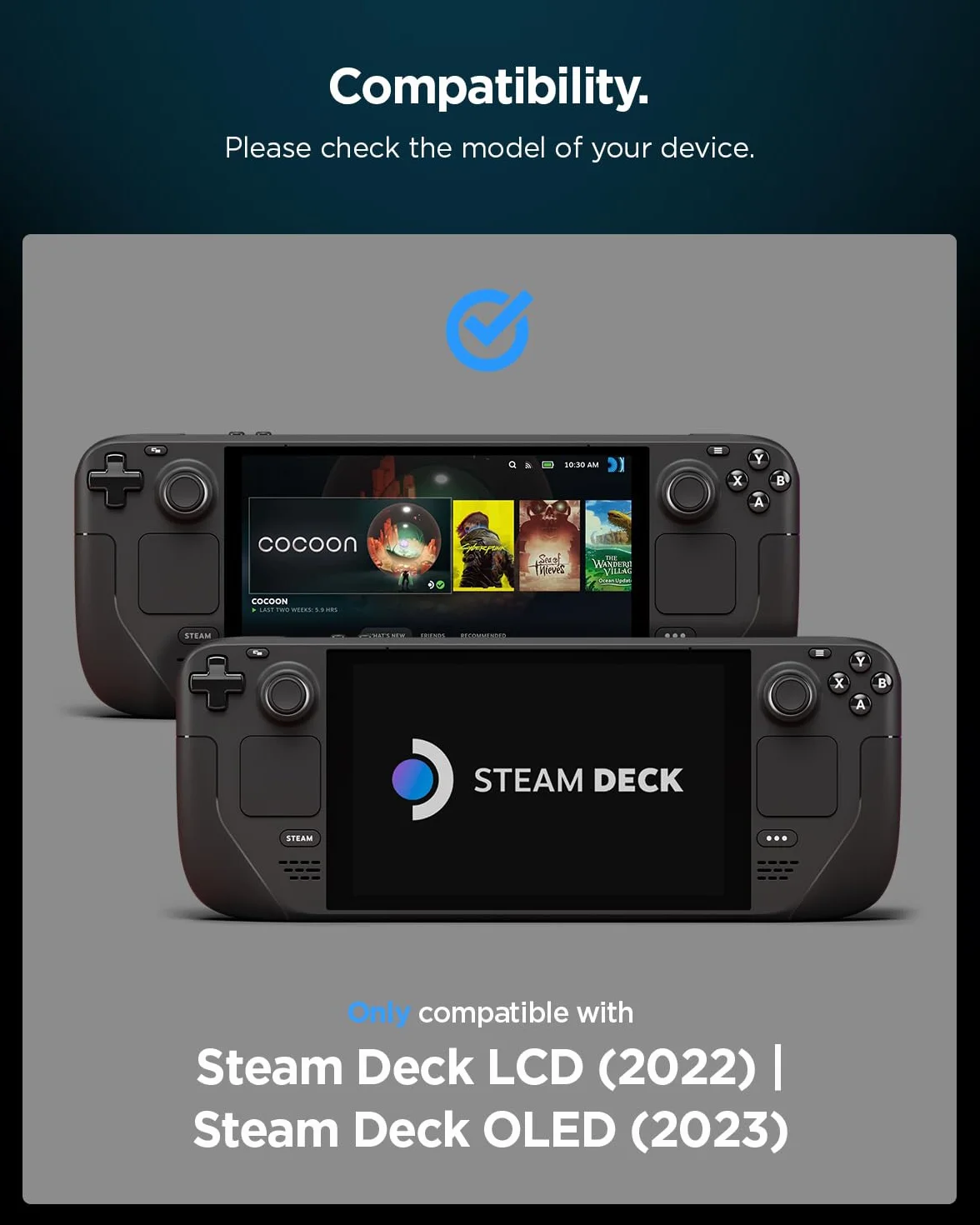 Spigen Cover Thin Fit Pro Compatible con Steam Deck LCD (2022) / Steam Deck OLED (2023) Console - Nero
