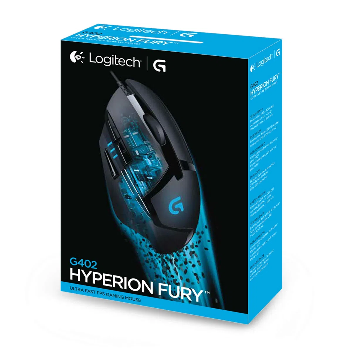 Logitech G G402 Hyperion Fury Gaming Mouse, 4000 DPI, 8 Programmable Buttons, Lightweight Design, PC/Mac, Nero