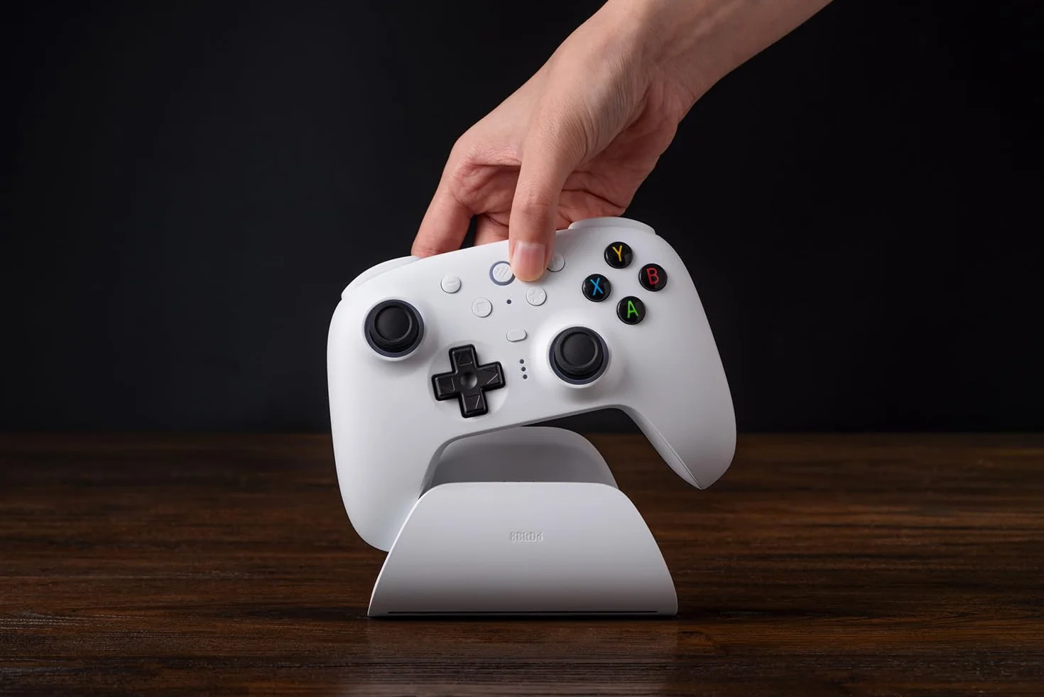 8Bitdo Ultimate 2 Wireless Controller for Windows & Android, Gaming Controller with TMR Joysticks, Switchable Hall Effect/Tactile Triggers, Motion Control, RGB Fire Ring, 8Speed Wireless Tech, White