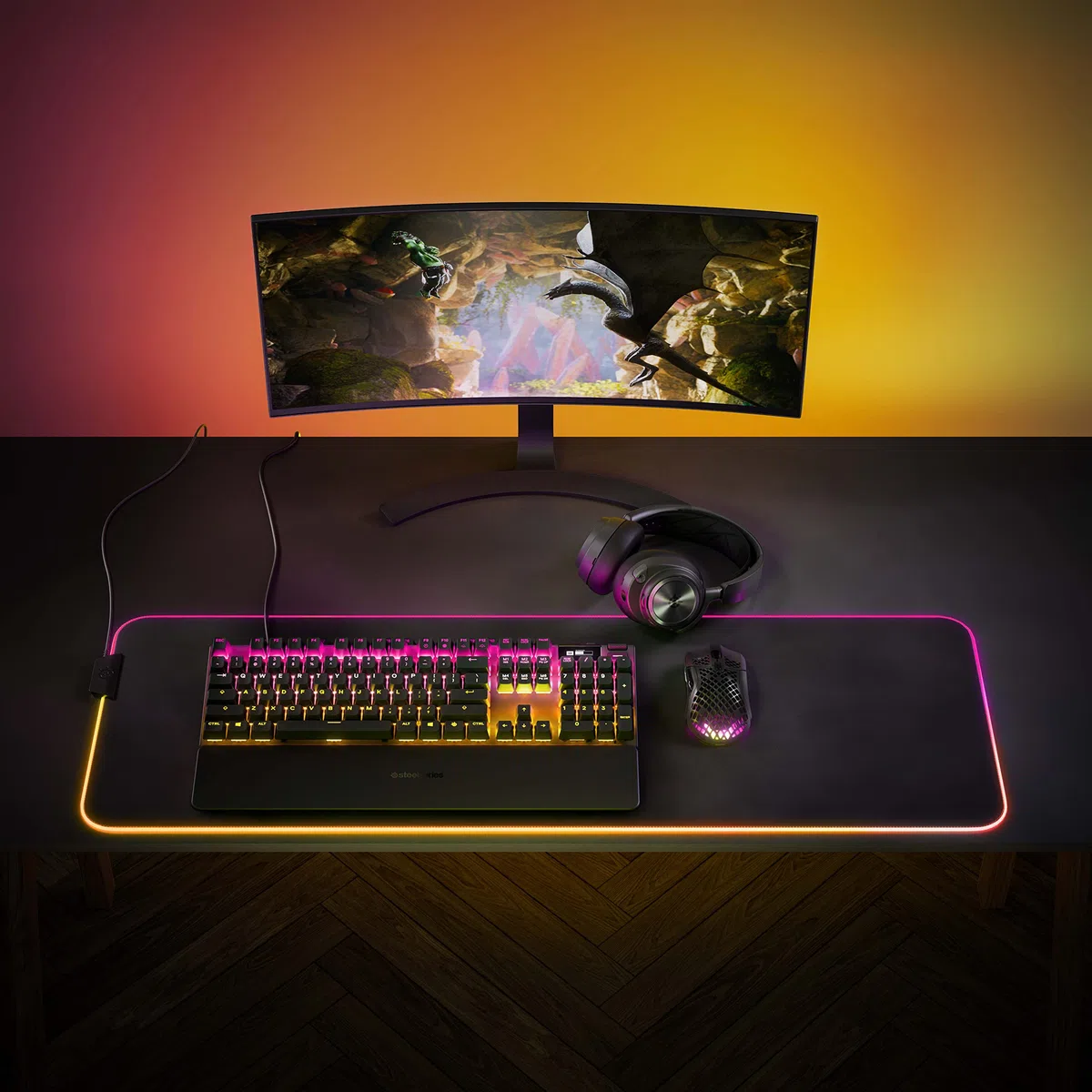 SteelSeries Apex Pro HyperMagnetic Tastiera da gaming - La più veloce al mondo - Azionamento regolabile - Schermo OLED - RGB - USB Passthrough - Layout Americano (QWERTY)