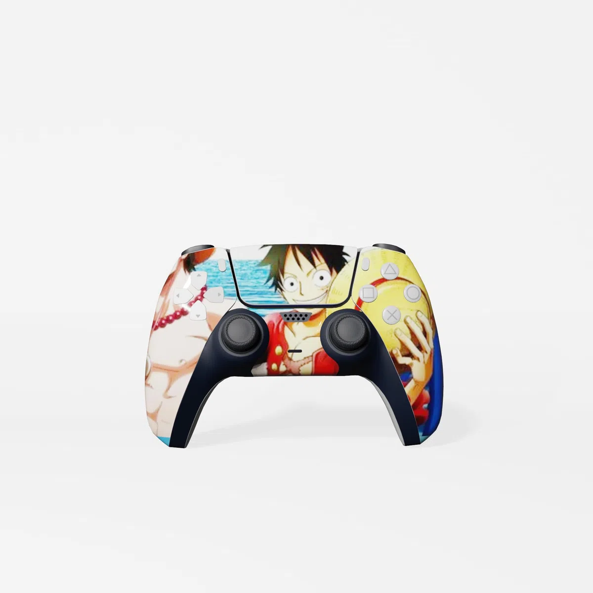 MaD Vision® Extra-Durable Skin Kit per PlayStation 5 (PS5) Disc | Set di Pellicole Adesive in Vinile Opaco per la Console e 2 Controller - per Anime|OnePiece Manga Design