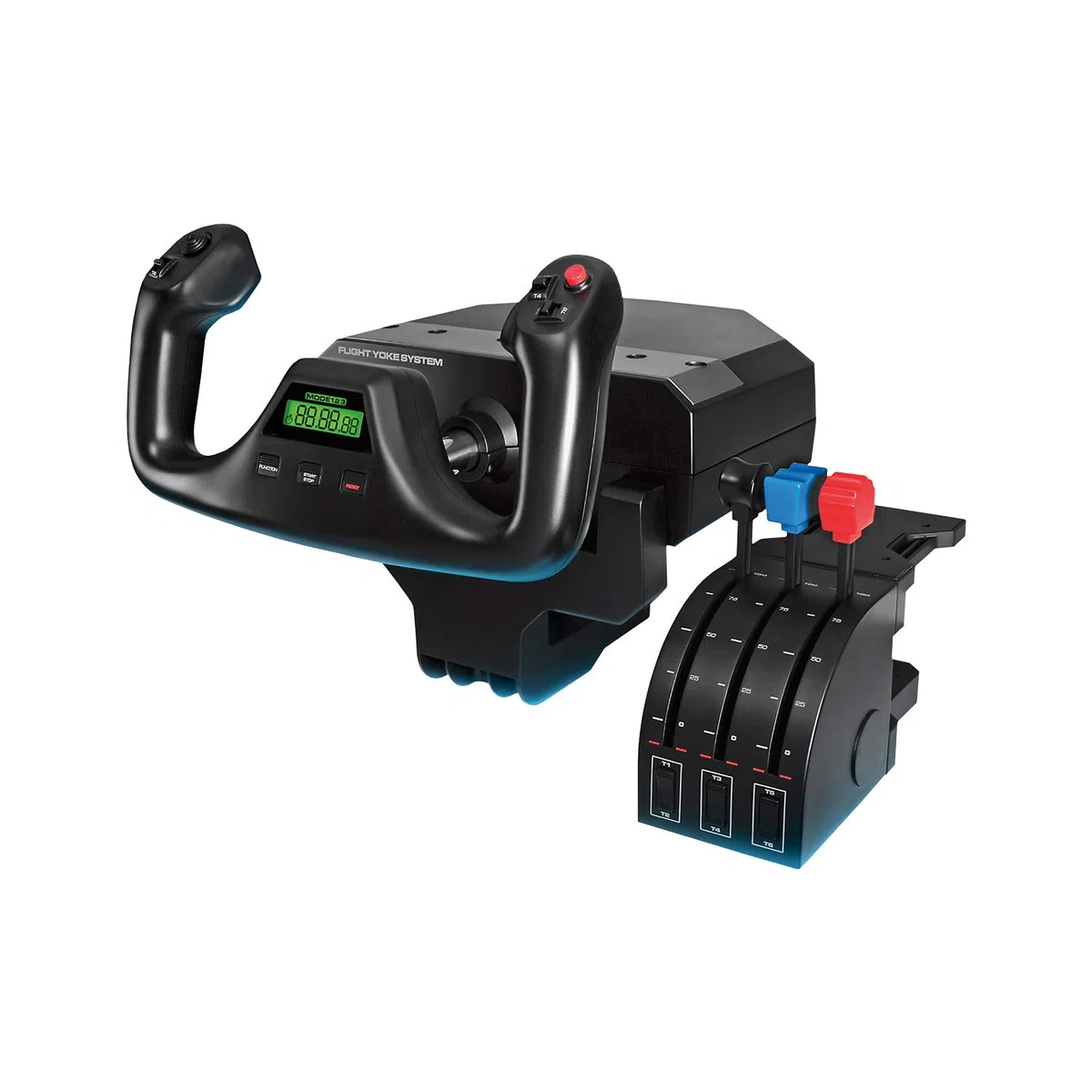 Logitech G Saitek Pro Flight Yoke System, Sistema Leva di Controllo di Volo, Quadrante ‎Acceleratore Per Simulazioni Professionali, Leva Stelo Acciaio, 75 Controlli Programmabili, ‎USB, PC - Nero