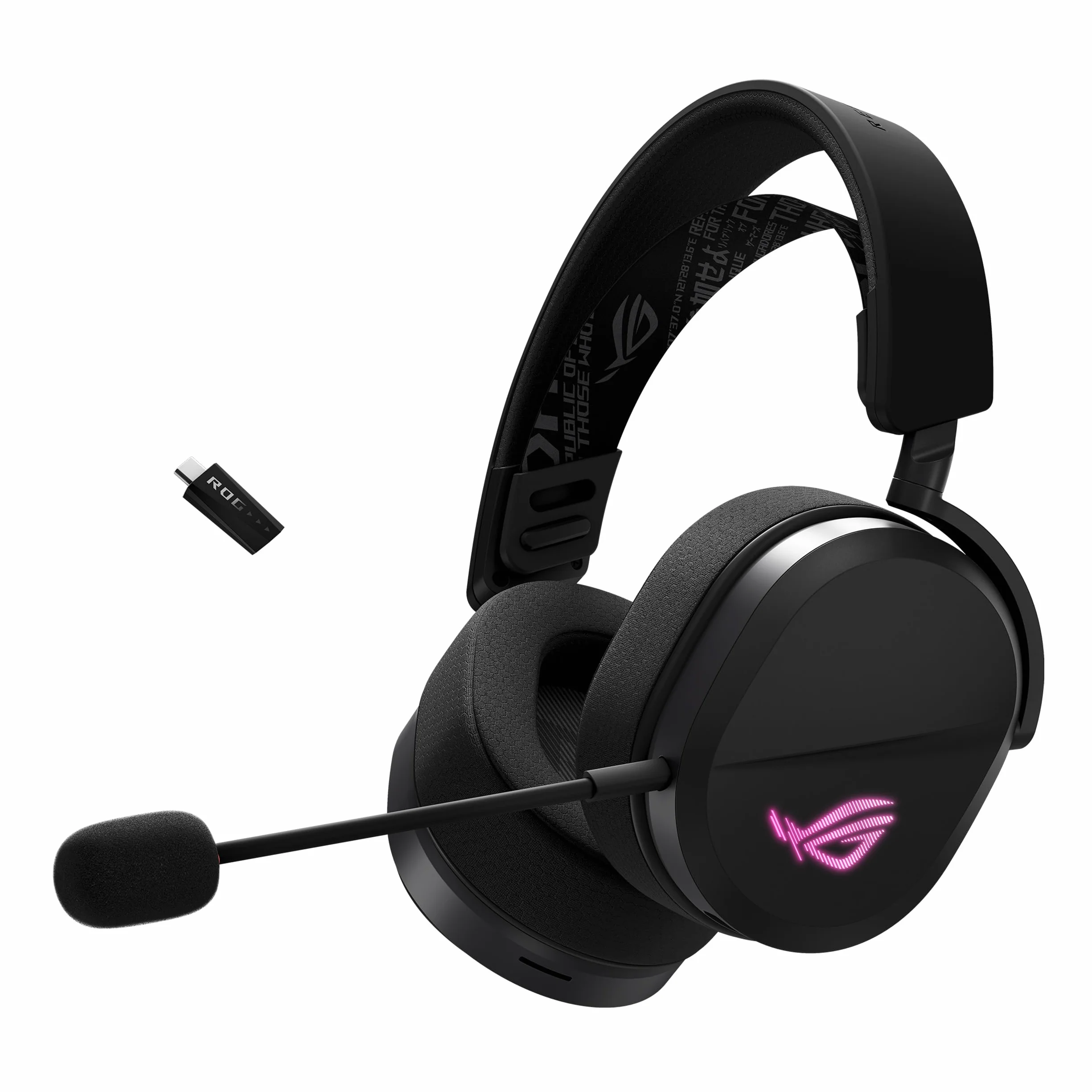 ASUS ROG Pelta, Cuffie da Gaming Senza Fili, Connessione 2.4GHz e Bluetooth, Audio Ampio, Autentico e Preciso, Driver Placcati in Titanio da 50mm, Per PC, Mac, PS, Switch, Android, Nere