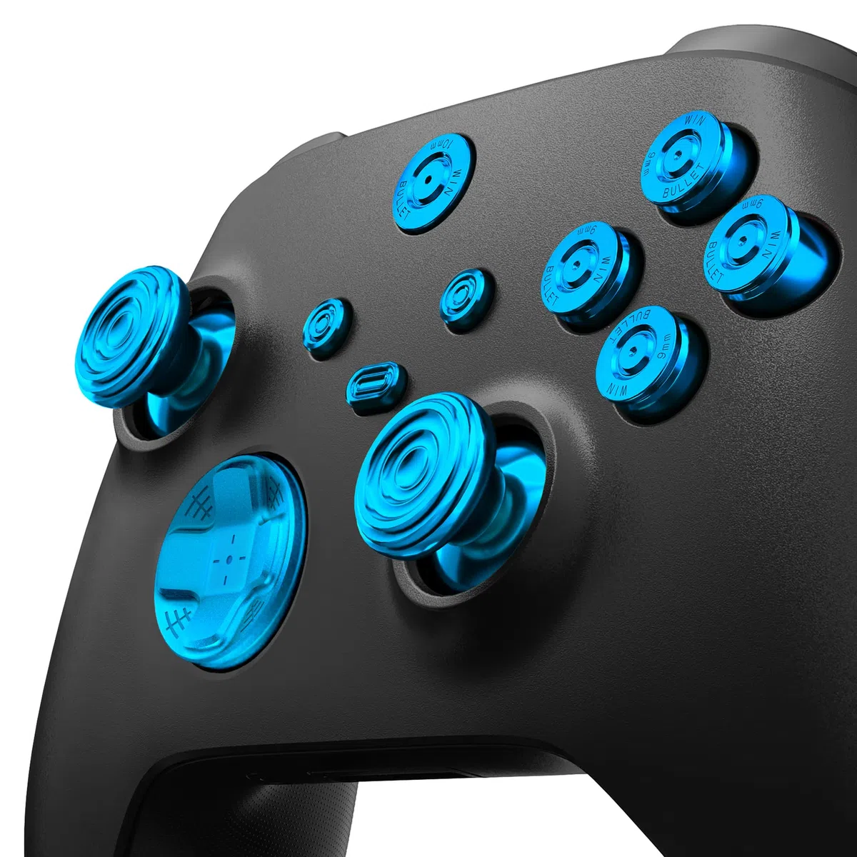 eXtremeRate Tasti Levette Analogiche in Metallo per Xbox Series X S Controller,11 in 1 D-pad Pulsante ABXY Analogici Thumbsticks in Alluminio per Xbox Series S X Joystick Model 1914-Blu