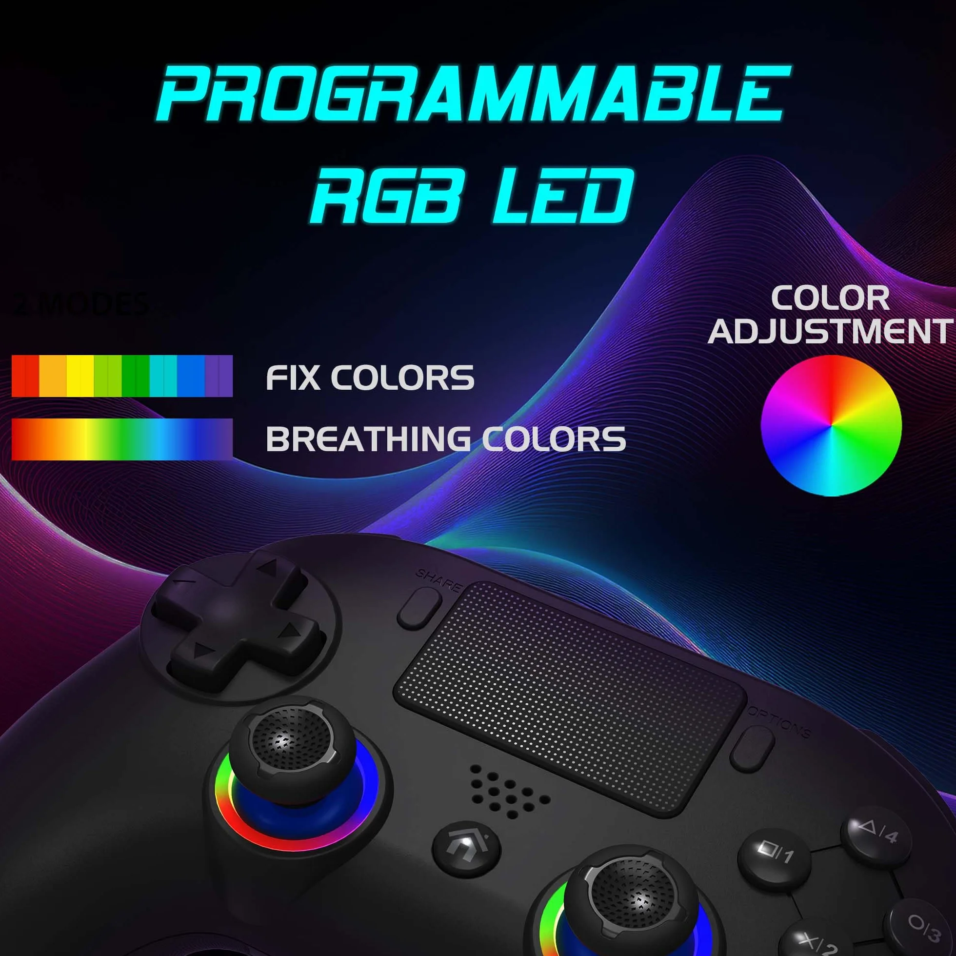 SUBSONIC Controller PS5 Wireless Paddle LED Programmabili Vibrazione Funzione Touch Nero