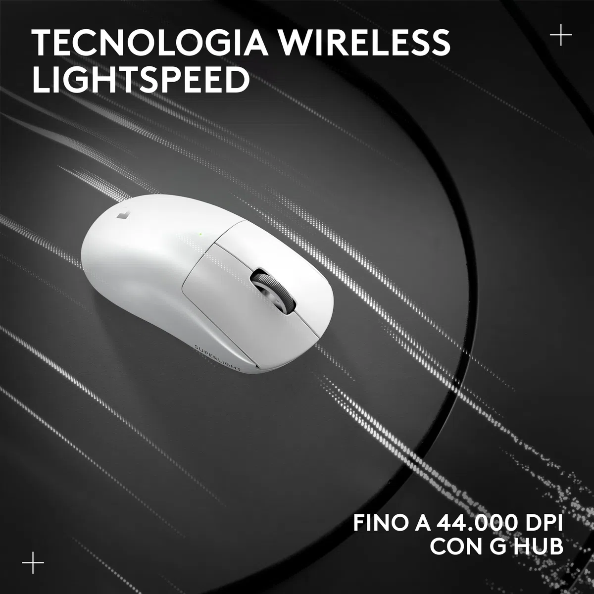 Logitech G PRO X SUPERLIGHT 2 LIGHTSPEED gaming mouse wireless 60g HERO 2 44K DPI USB-C Bianco