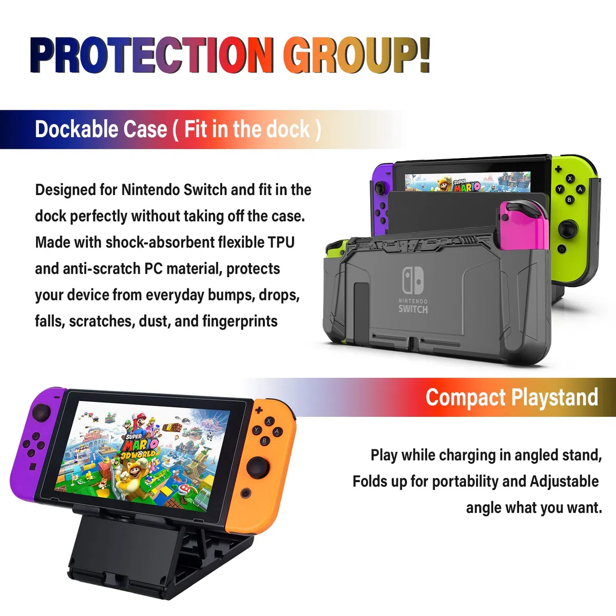 Nintendo Switch 15 w 1 etui ochronne z osłoną ekranu, wspornikiem, uchwytem i kierownicą, czerwony
