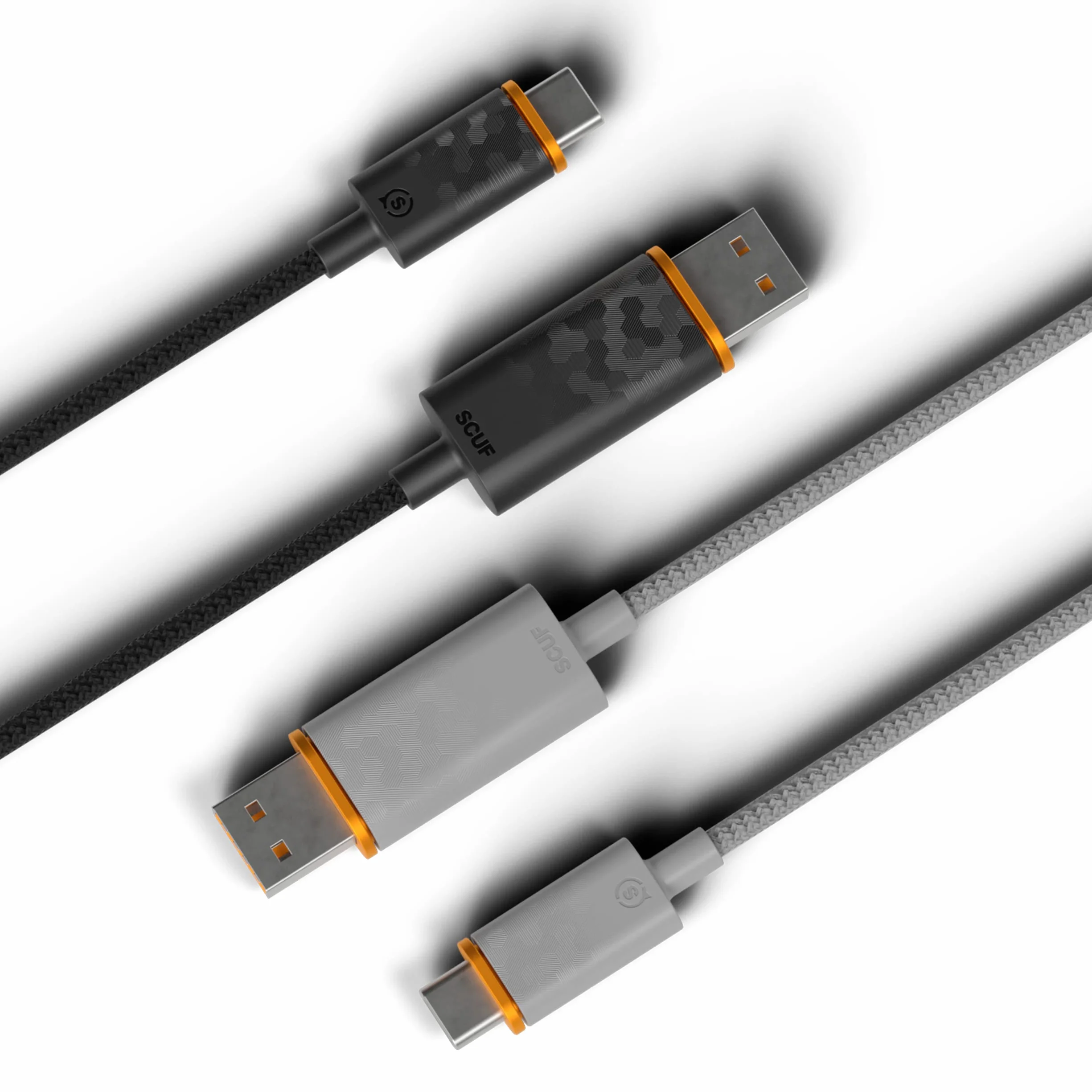 game_video SCUF Cavo Intrecciato USB-C – USB Type C da 2 Metri per la Connessione e la Carica dei Controller per Xbox, dei Controller per PS5 e Smartphone - Grigio Chiaro