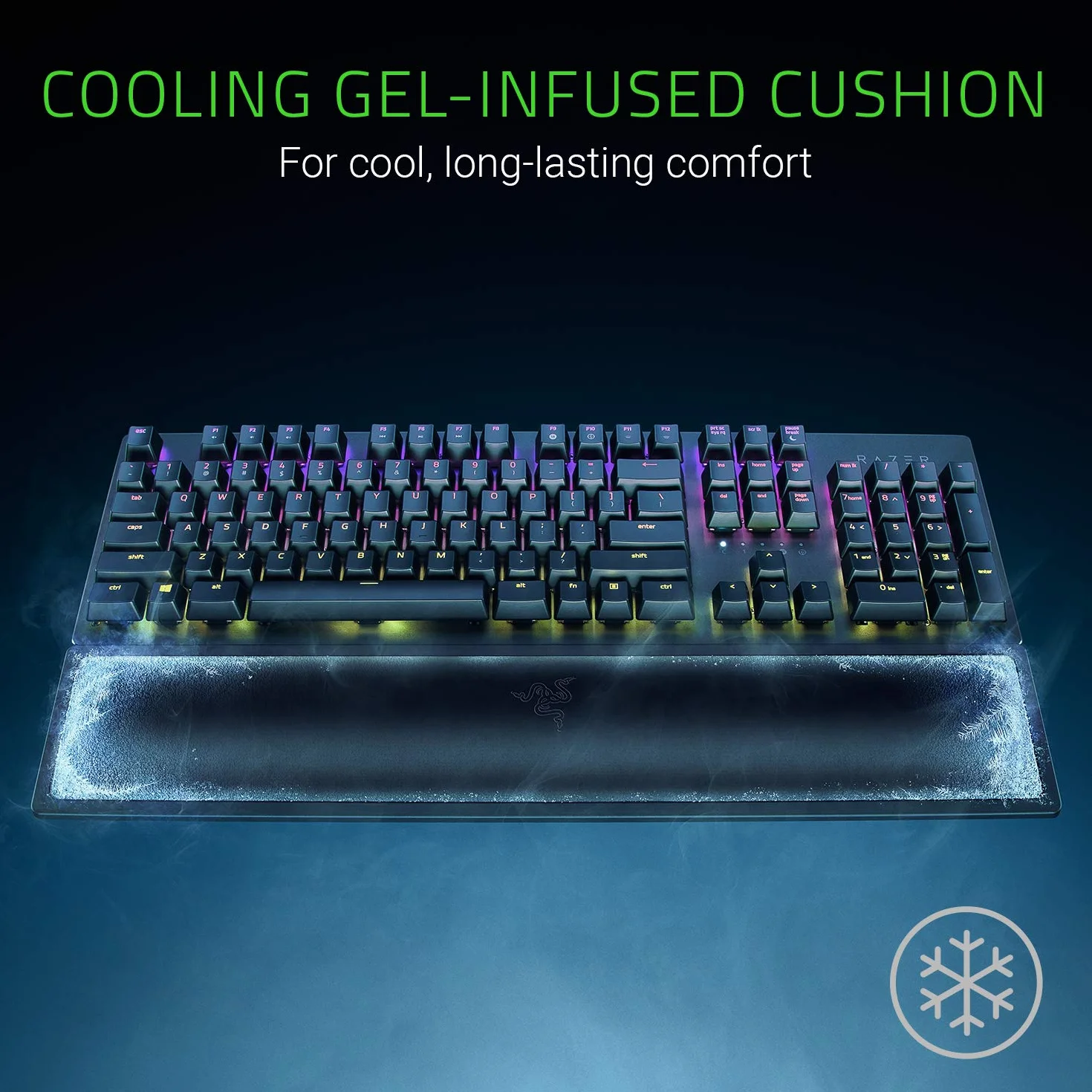 Razer Poggiapolsi ergonomico Pro per tastiere standard con gel refrigerante e base antiscivolo