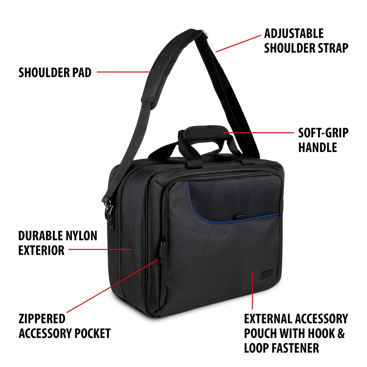 USA GEAR Borsa per Console di Gioco Resistente All'Acqua per Xbox One Xbox 360 PS4 PS3 Controller Giochi Accessori