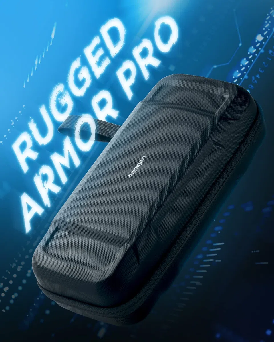 Spigen Cover Rugged Armor Pro Compatibile con Steam Deck LCD (2022) / Steam Deck OLED (2023) - Nero