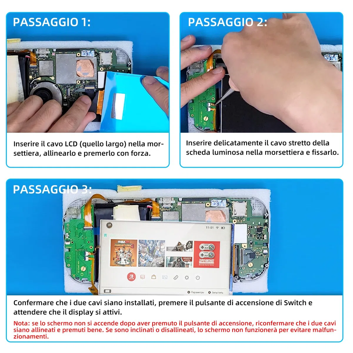 Wigearss Schermo LCD di Ricambio e Kit di Strumenti di Riparazione per Nintendo Switch Lite