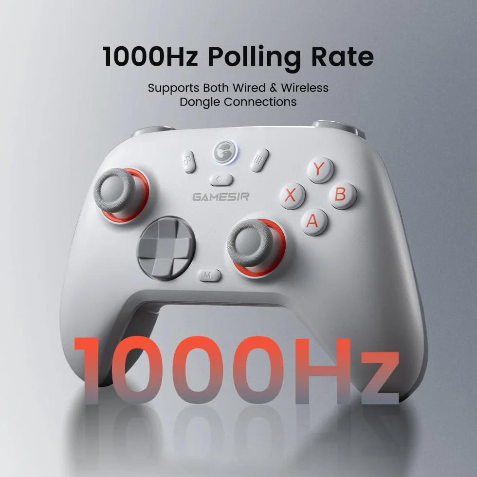 GameSir Nova 2 Lite Controller wireless con joystick ad effetto Hall e trigger, frequenza di polling 2.4G e Wired 1000Hz, Turbo, PC GamePad compatibile con PC/Switch/Steam/iOS/Android (nero)