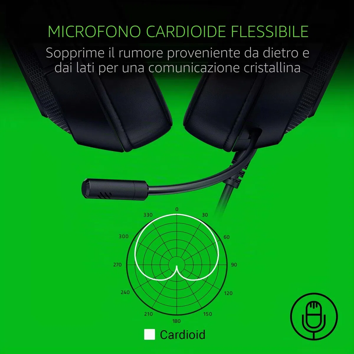 Razer Kraken X Lite Cuffie da Gioco PC Ultraleggere Microfono Cardioide Suono Surround 230g Jack 3.5mm PS4 PS5 Switch Xbox One Xbox Series X|S Nero