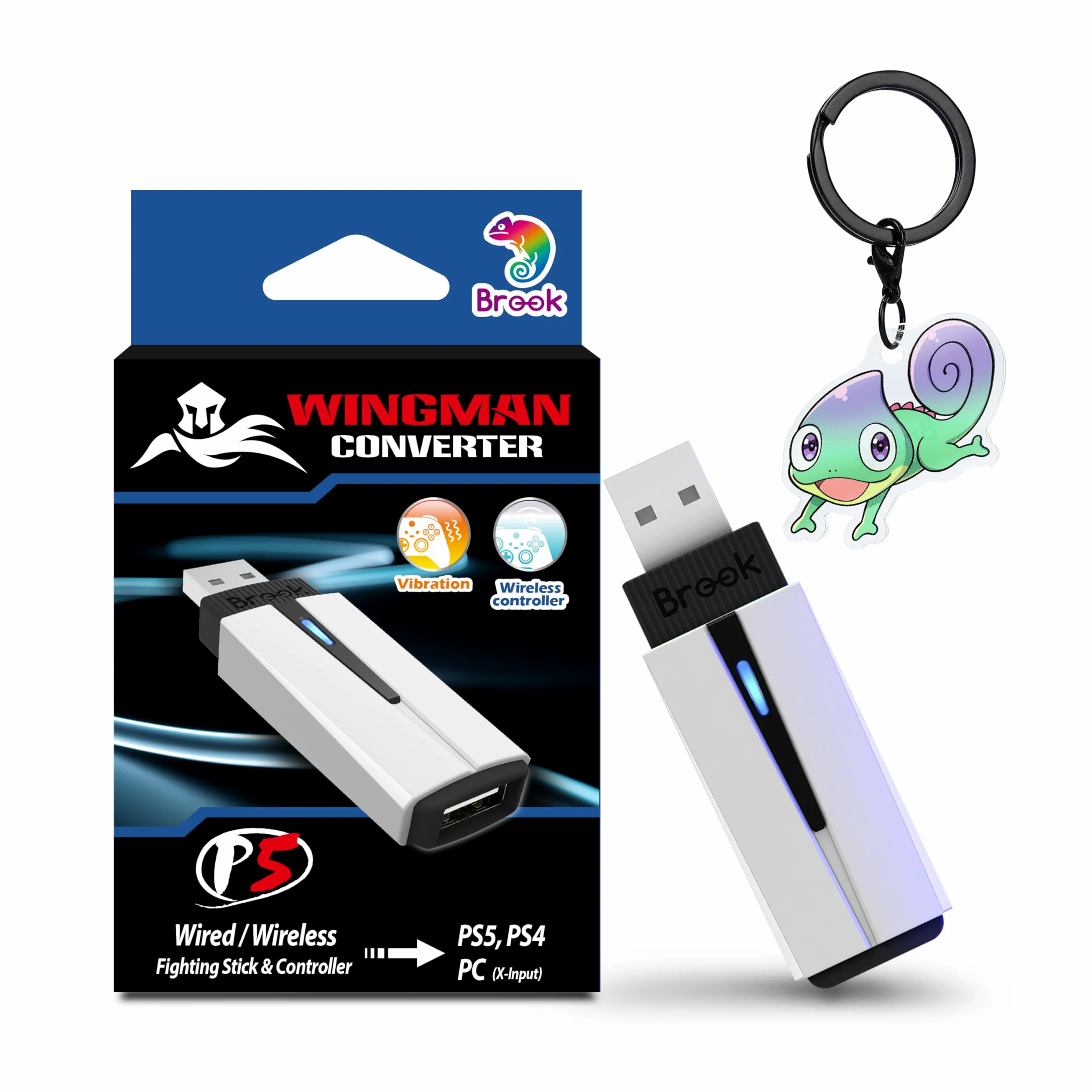 Brook Wingman P5 Convertitore Controller PC P5 P4 Wireless e Cablato Vibrazione Movimento Sei Assi Turbo Macro Remap Software Converter Center