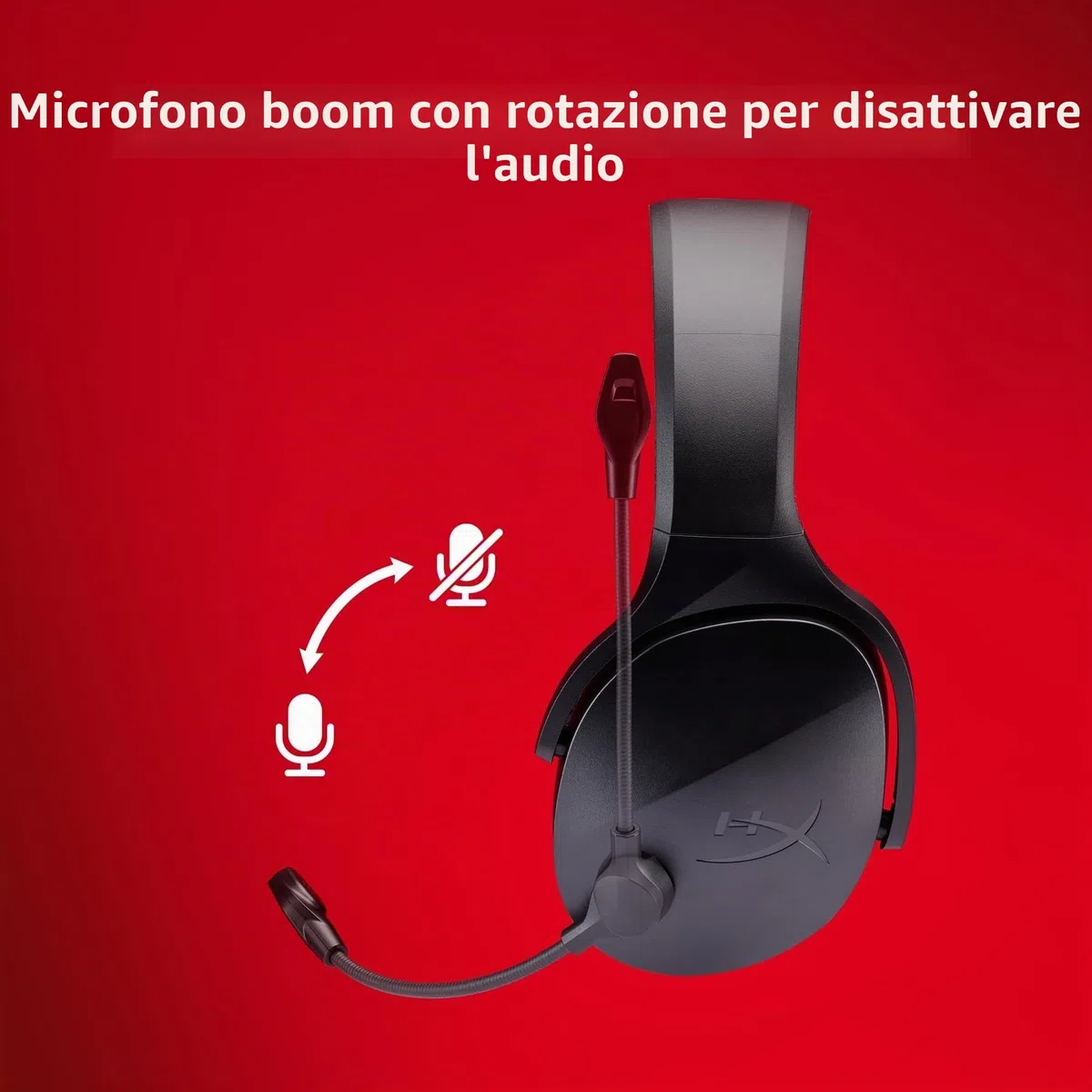 HyperX Cloud Jet Cuffie da Gioco Dual Wireless 2,4 GHz Bluetooth PC Mac PS5 PS4 40mm Driver 25 Ore Batteria Microfono Girevole Mute Design Leggero Nero