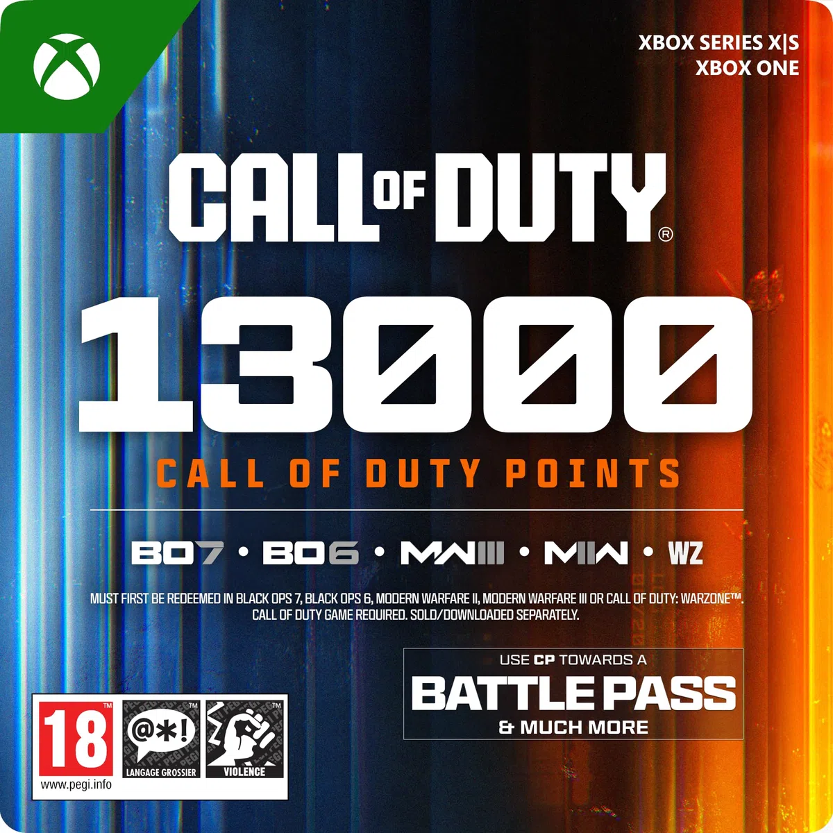 Call of Duty Points 13 000 Xbox One Series X|S Codice download