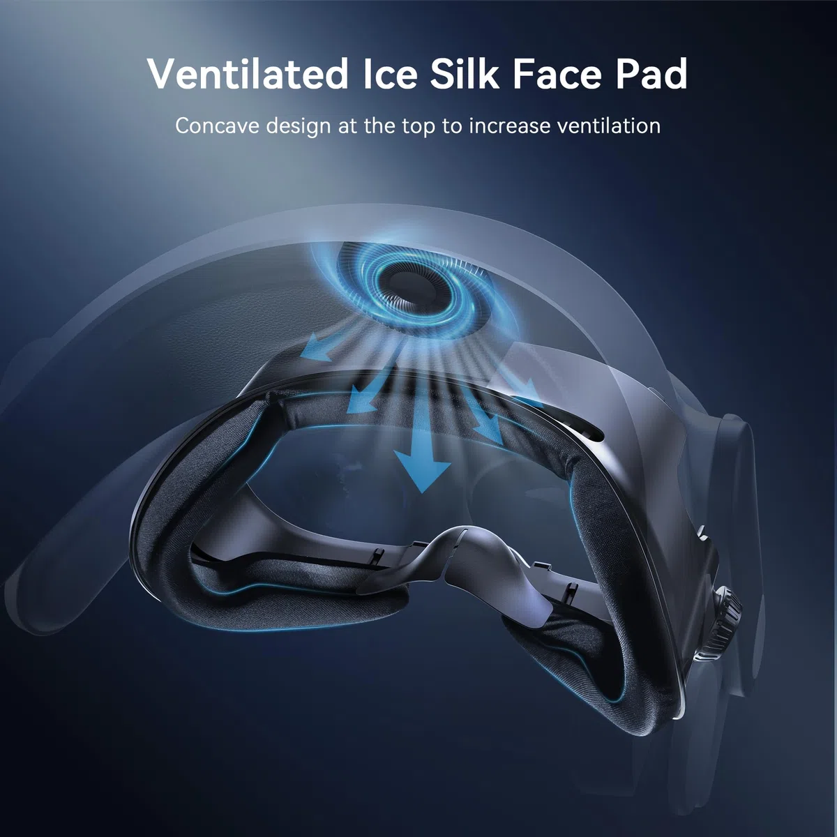 AMVR FC4A Face Cover Pad Facial Interface do Meta Quest 3, imbottitura in seta ghiaccio z wentylacją
