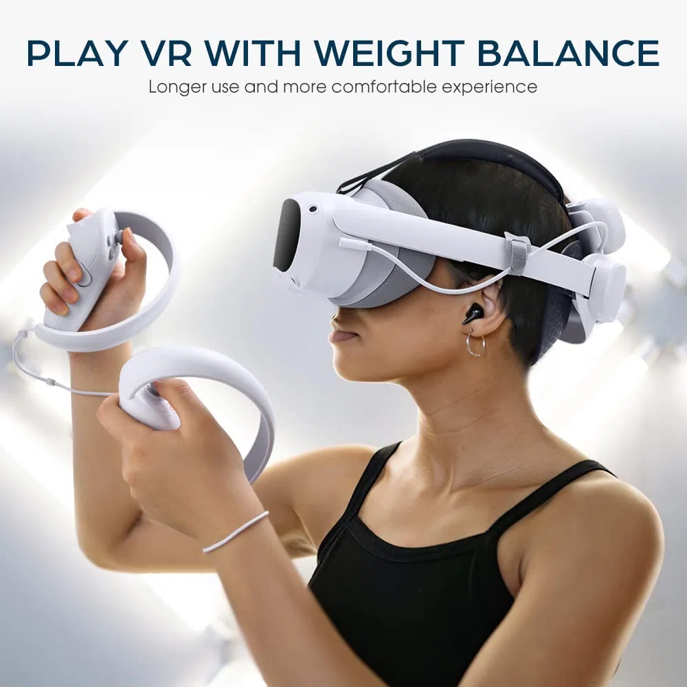 KKCOBVR Dock di ricarica per Pico4/Pico 4 pro VR Kit Comfort Cinghia per la testa batteria extra 10000mAh