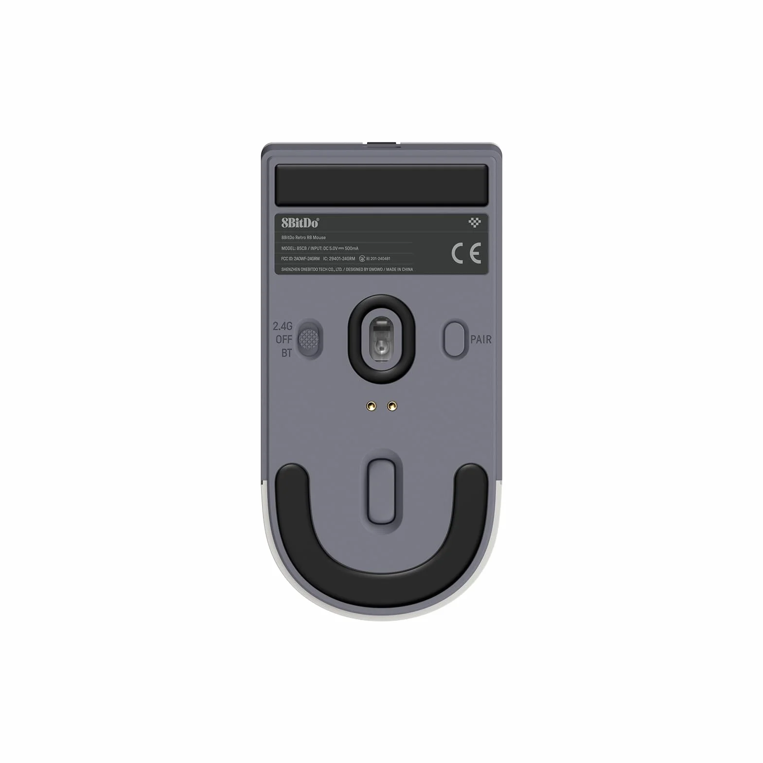 8BitDo Retro R8 Mouse with Charging Dock, PAW 3395 Optical Sensor DPI 26,000, Wireless Mouse with 4K Polling Rate, Programmable Buttons, and Kailh Sword GM X Micro Switches - N Edition