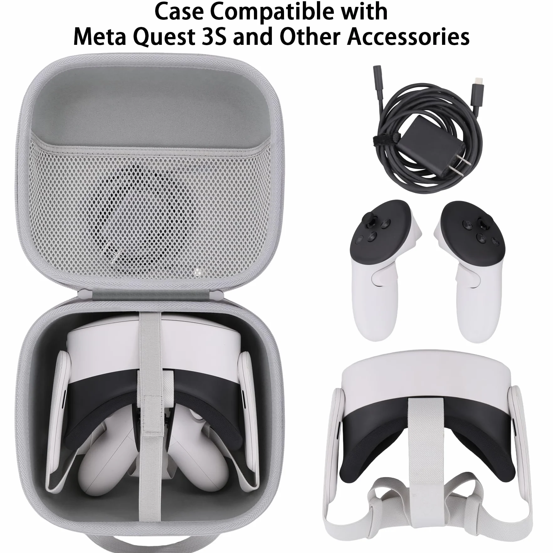 co2CREA Duro Viaggio Caso Copertina per Meta Quest 3S Headset VR