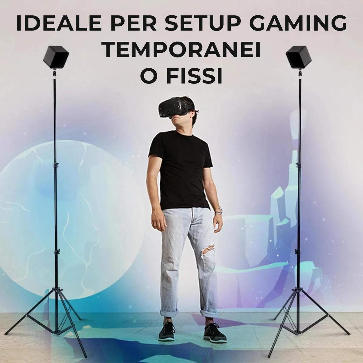 Skywin VR Supporto per treppiedi compatibile con SteamVR Base Station 2.0 – Supporto sensore e stazione base per Oculus Rift Constellation (2 pezzi)