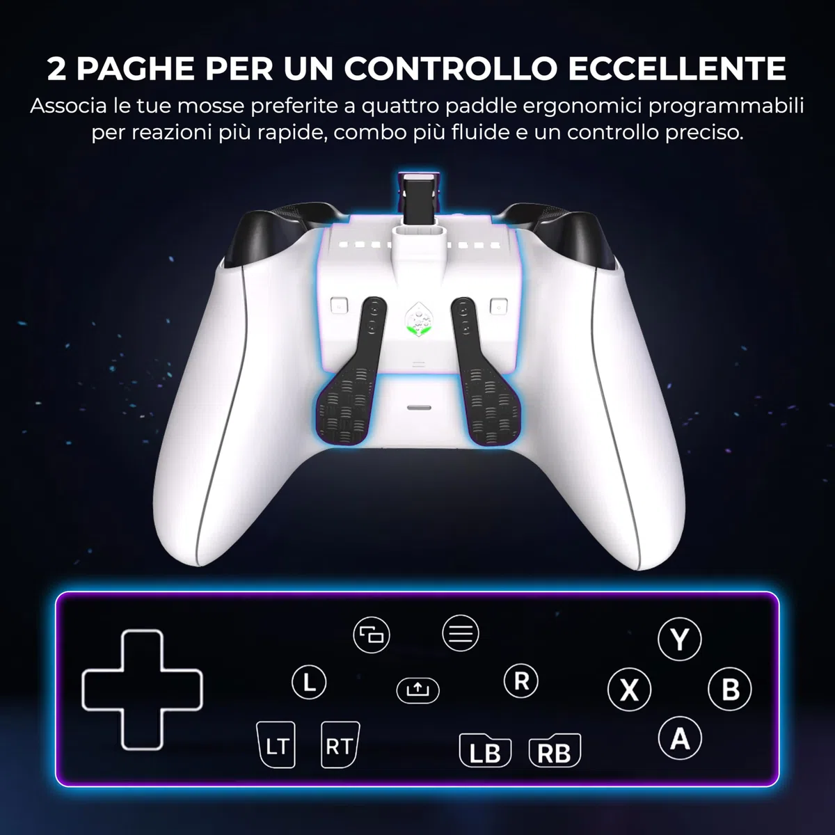 Collective Minds Strike Pack 'Dominator' Kit MOD cablato per controller Xbox con 2 paddle retro mappabili, add-on programmabile per giocatori professionisti, compatibile Xbox Series X|S e One