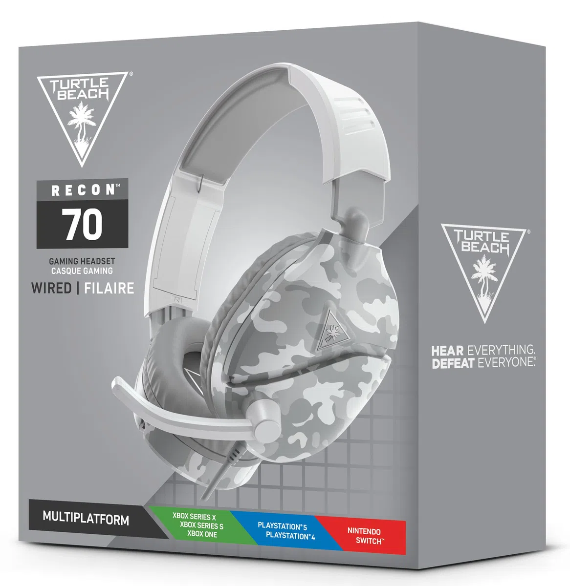 Turtle Beach Recon 70 Camo Artico Cuffie da Gioco Multipiattaforma for PS5, PS4, Xbox Series X, Xbox One, PC e Mobile