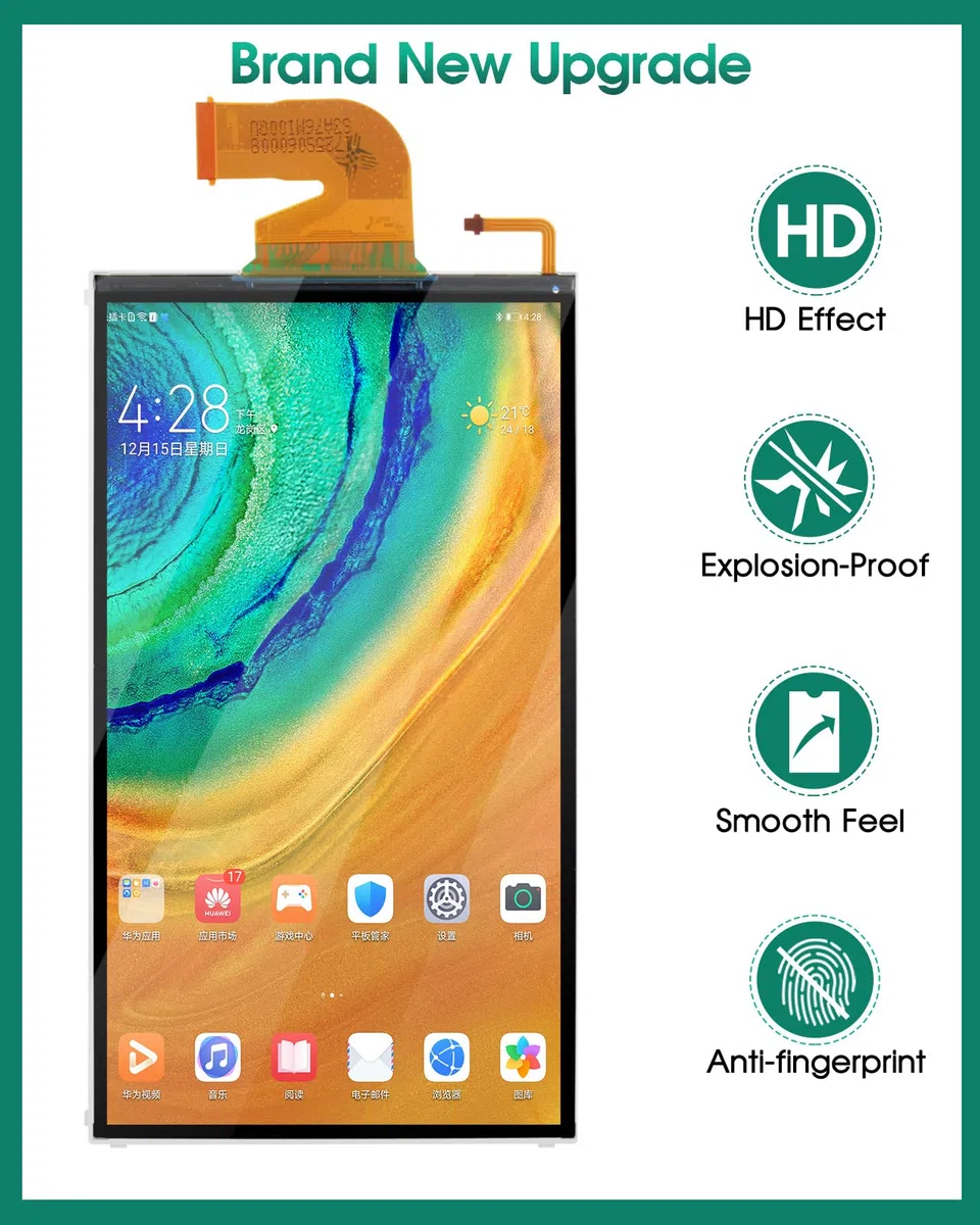 SRJTEK per Switch LCD Display Screen Sostituzione Digitizer Glass Kit Assemblaggio, Pellicola Temperata Gratuita, Colla e Strumenti