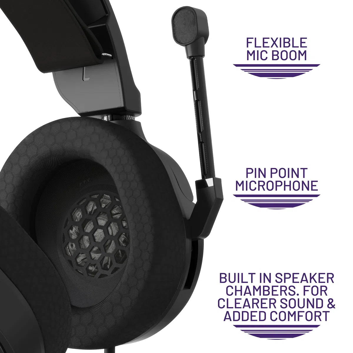 Cuffie da gioco over-ear STEALTH ECLIPSE, compatibili PS4 PS5 XBOX Switch PC, microfono flessibile, 3,5 mm jack