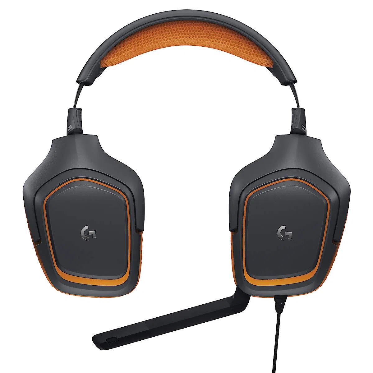 Logitech G231 Cuffie da Gioco con Microfono Prodigy Stereo per PC, Xbox One, PS4, Nero/Arancione