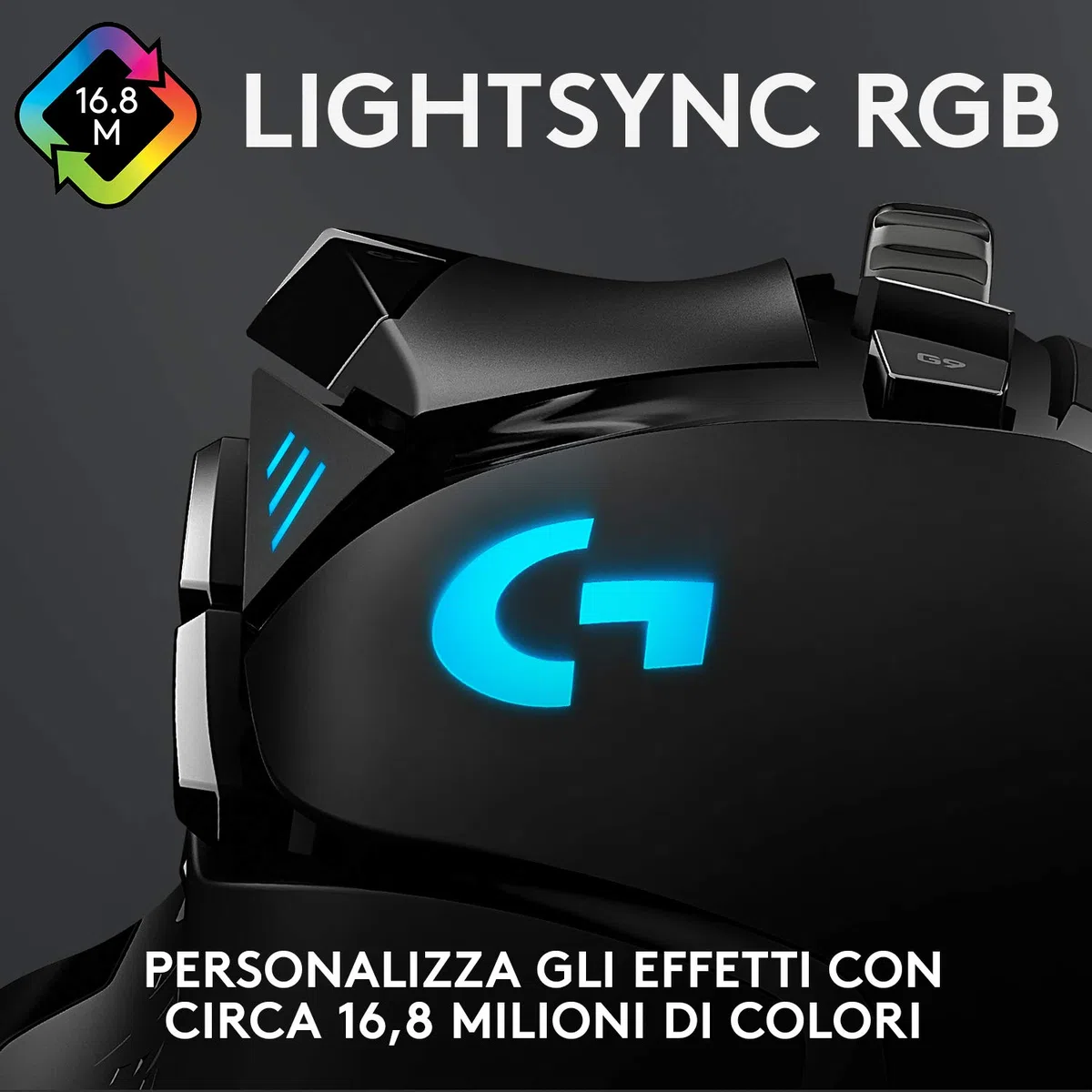 Logitech G G502 HERO Gaming Mouse, HERO 25K Sensor, 25.600 DPI, RGB, Adjustable Weights, 11 Programmable Buttons, Black
