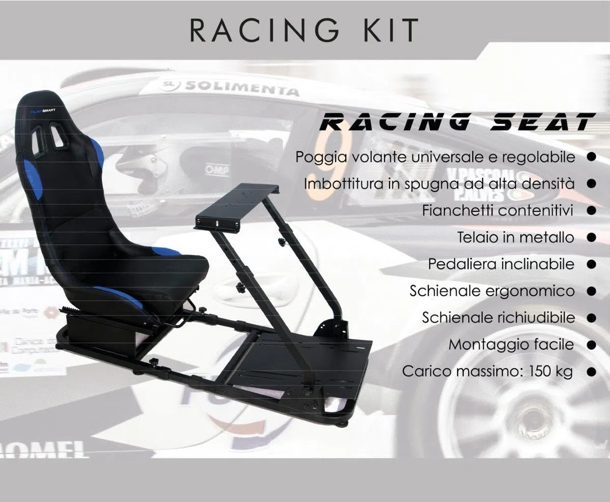 EGOTECH Smart Racing Seat Simulatore di Guida Pieghevole Regolabile