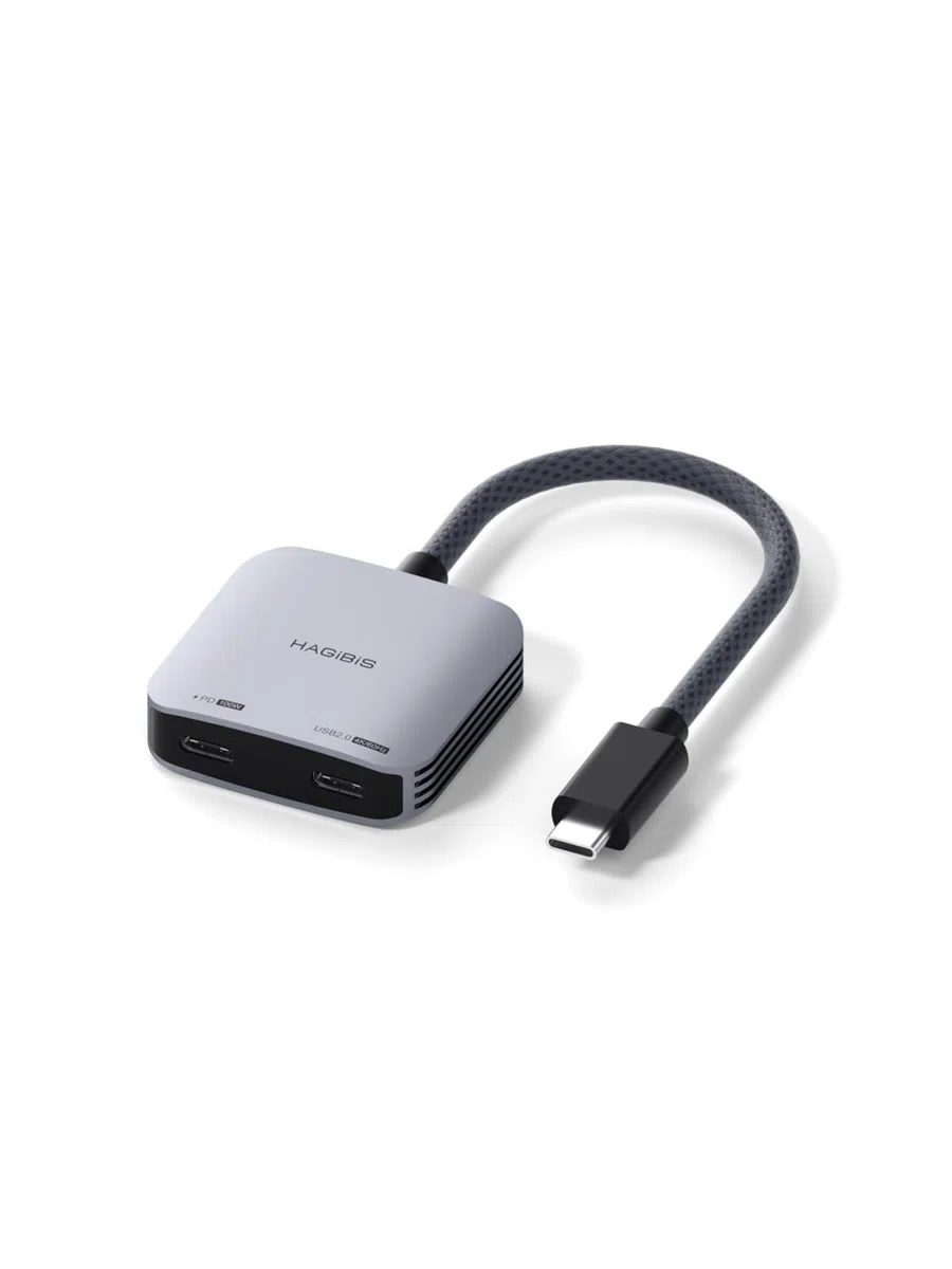 Hagibis - Adattatore per occhiali AR da 8K60Hz da 4K144 Hz USB C a occhiali e convertitore di ricarica, adattatore di alimentazione e set da 100WPD per XREAL, Viture(Non compatibile con Switch2)