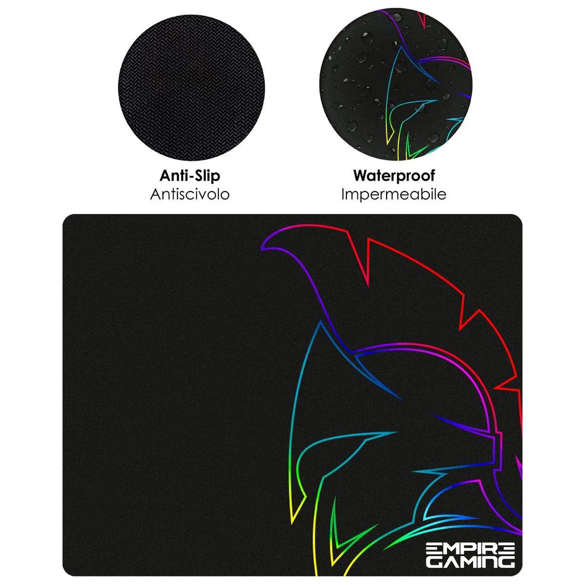 Tastiera Gaming EMPIRE GAMING Kit MK800 Cablata QWERTY Italiana Layout RGB 105 Tasti Anti-Ghosting + Mouse Gamer 2400 DPI PC PS4 PS5 Xbox One Series Mac