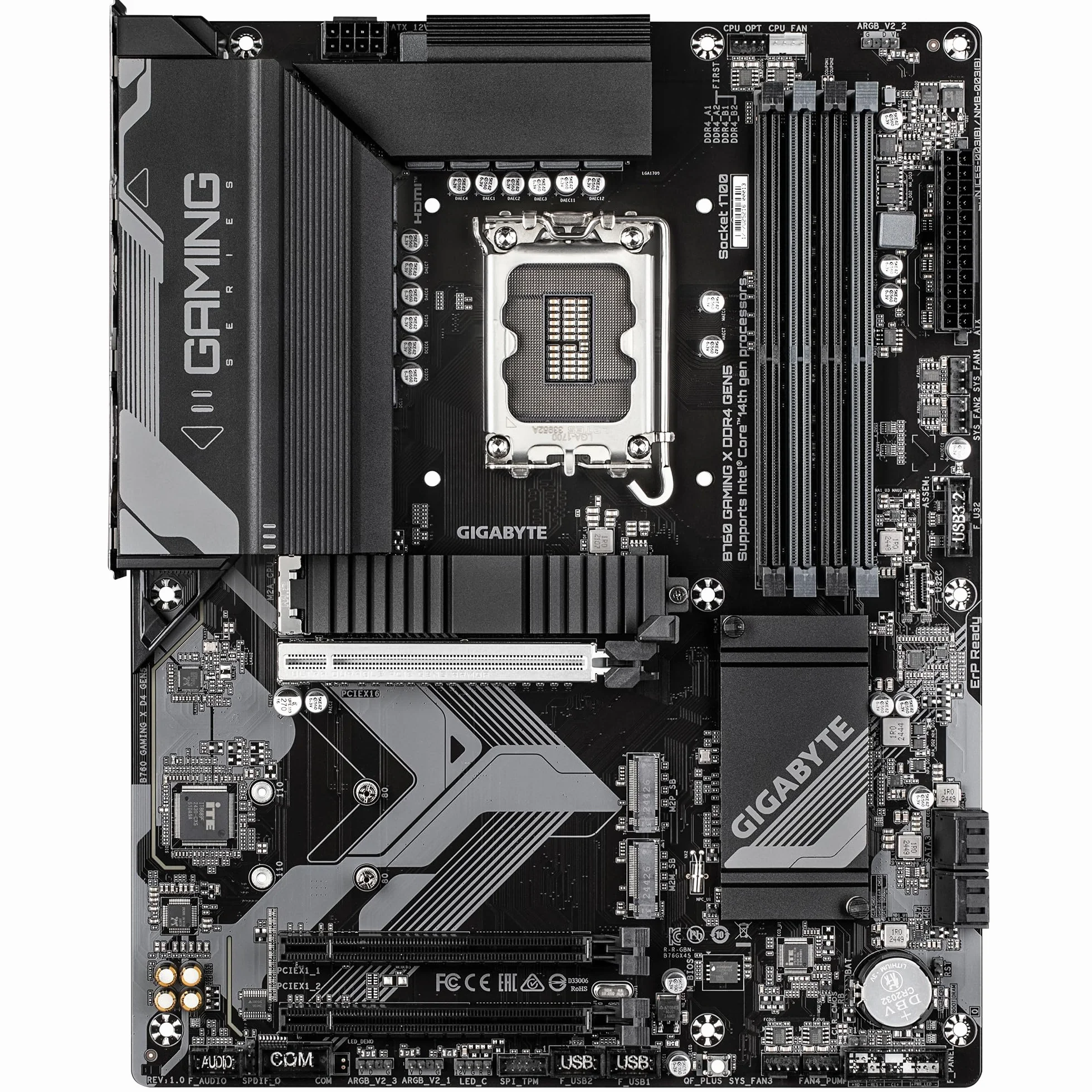 GIGABYTE B760 GAMING X DDR4 GEN5 Scheda Madre – Supporta processori Intel Core 14ᵃ generazione, VRM 8+1+1 fasi, fino a 5333 MHz DDR4 (OC), 3xPCIe 4.0 M.2, LAN 2.5GbE, USB 3.2 Gen 2