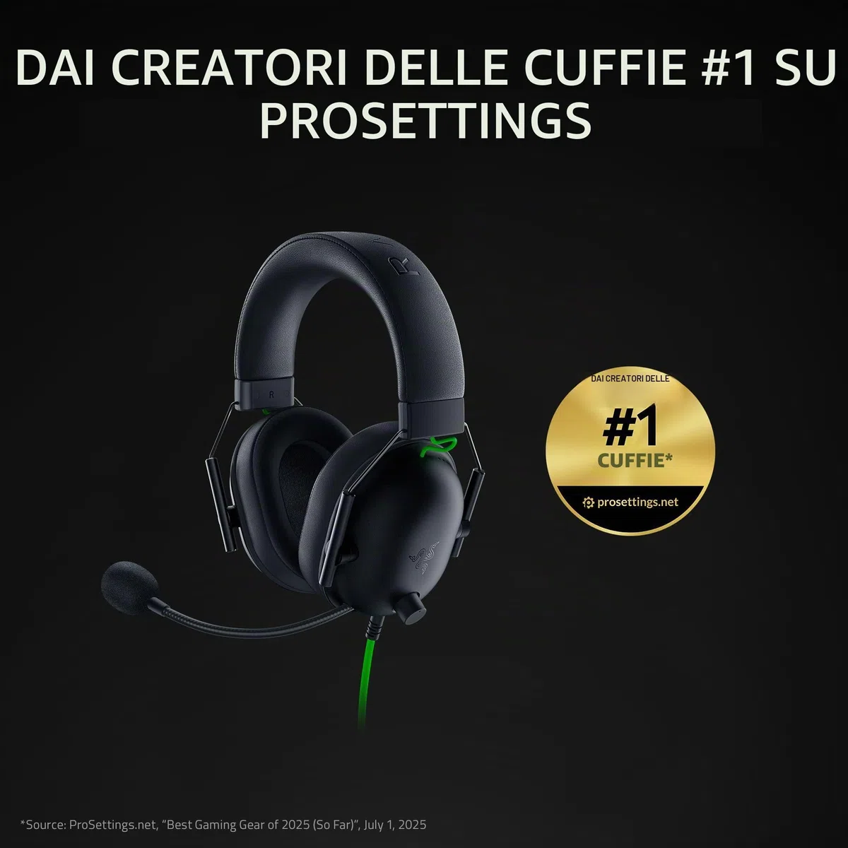 Razer BlackShark V2 X Cuffie da gaming: 7.1 Surround Sound - Driver da 50 mm - Cuscino Memory Foam - per PC, PS4, PS5, Switch, Xbox One, Xbox Series X|S, Mobile - Jack da 3,5 mm - Nero