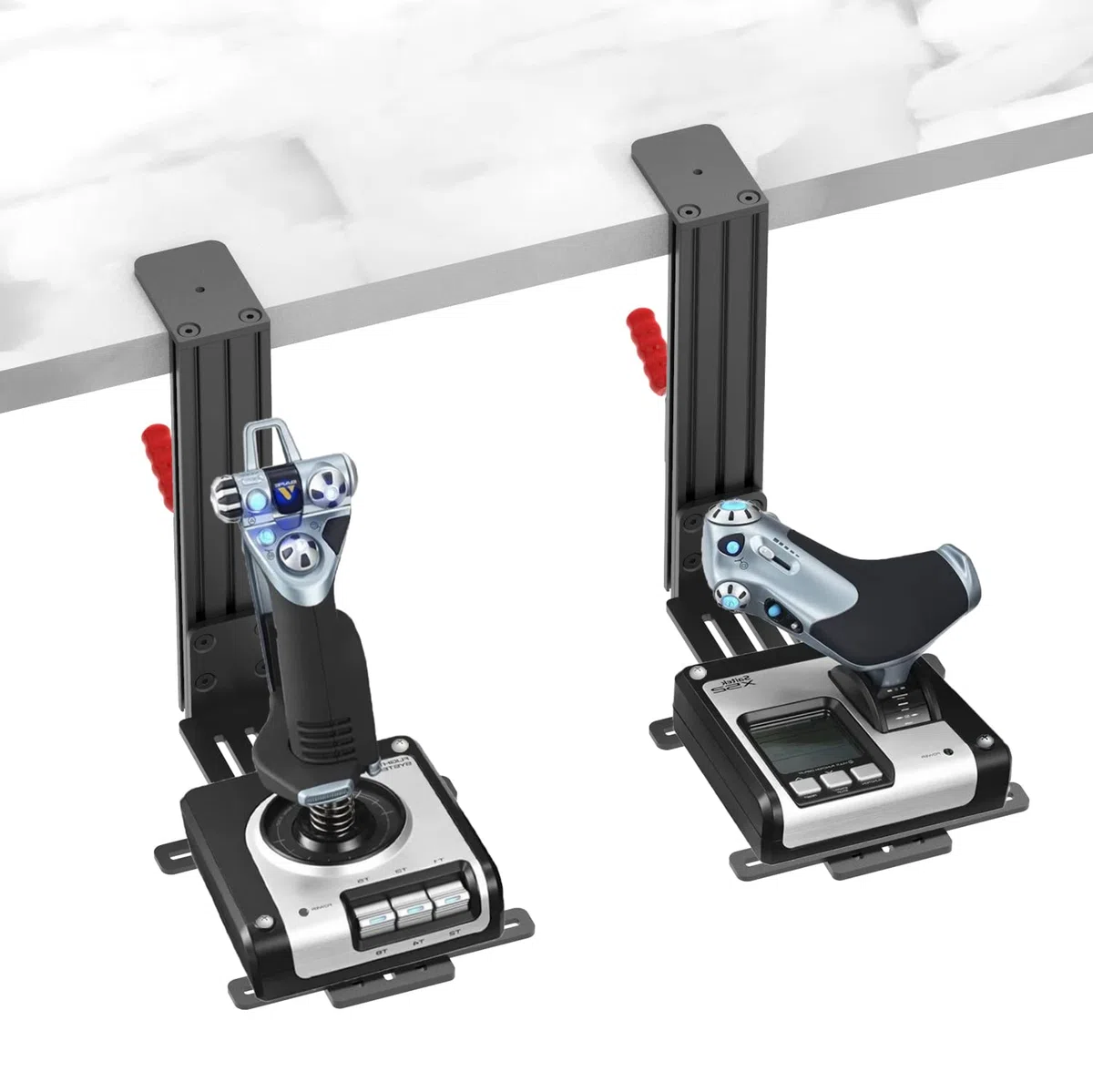 Hikig Confezione da 2 supporti da scrivania per joystick Logitech, Thrustmaster e VKB Hotas, compatibili con X52/X52 Pro/X56/X56 Rhino e altri