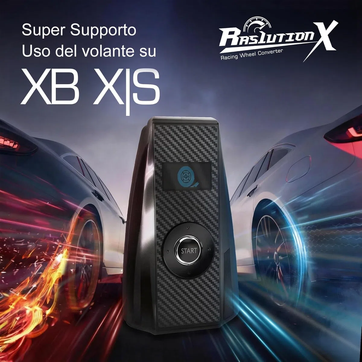 Mcbazel Brook Ras1ution X Convertitore per Volante da Corse per Xbox Series X|S/Xbox One/Xbox 360, Supporta oltre 60 Volanti, Retroazione della Forza Regolabile, Personalizzazione tramite App Mobile