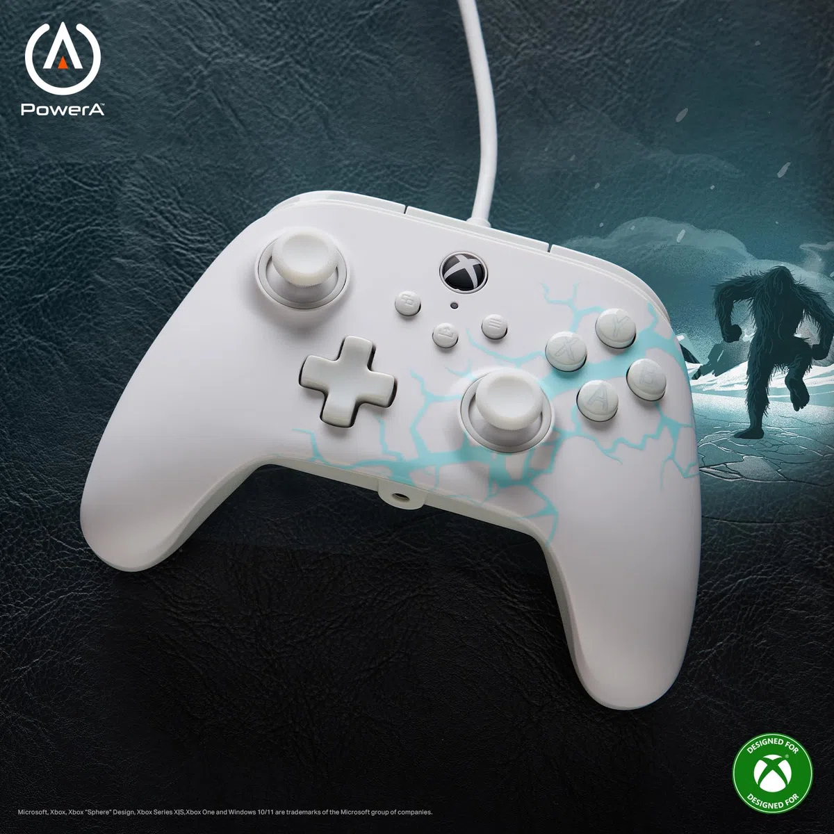 PowerA Advantage Wired Controller for Xbox Series X|S - Arctic Ice, gamepad, wired video game controller, gaming controller, USB-C, Works with Xbox One, Officially Licensed