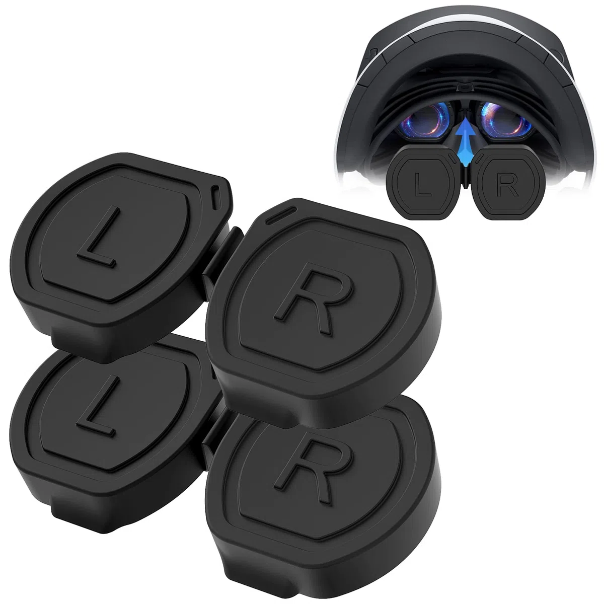 FASTSNAIL Confezione da 2 protezioni per obiettivo compatibili con PlayStation VR 2, lenti lavabili per PS VR2, anti-graffio antipolvere, copriobiettivo, accessorio compatibile con PS5 VR2