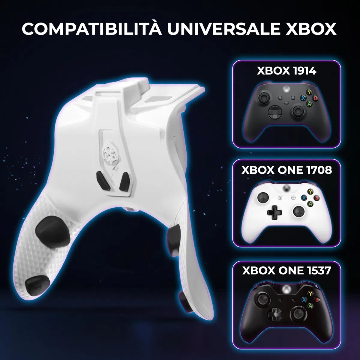 Collective Minds Strike Pack ‘Horizon’ – Kit MOD cablato per controller Xbox | 4 pulsanti posteriori programmabili | Accessorio gaming Xbox con app per pro player | Compatibile Xbox Series X|S e One
