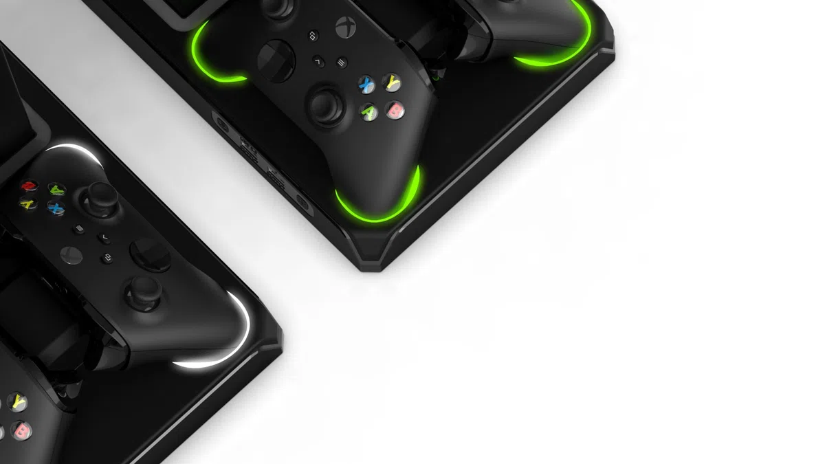 Imp Gaming DLX LED Twin Charging Tower With Cooling Fans & Game Storage Stand Xbox Series X